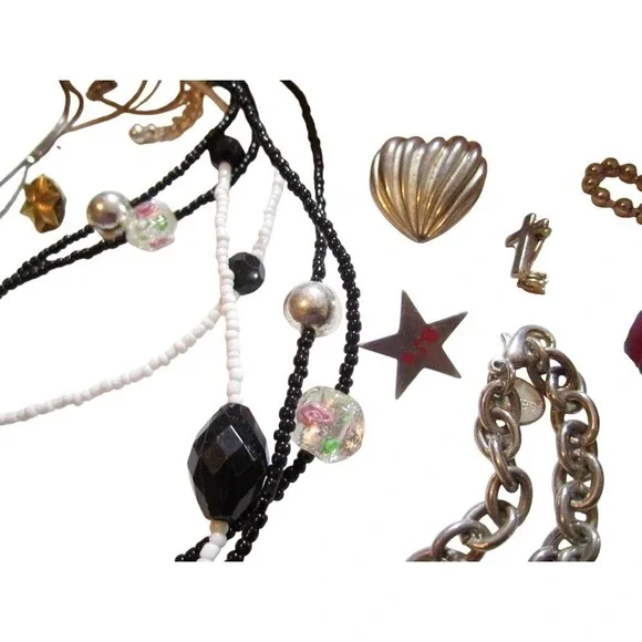 33P Vintage Mod Gold & Silver Tone Jewelry Lot*Bangles*Hair*Charm Bracelets*A205 - Picture 8 of 11